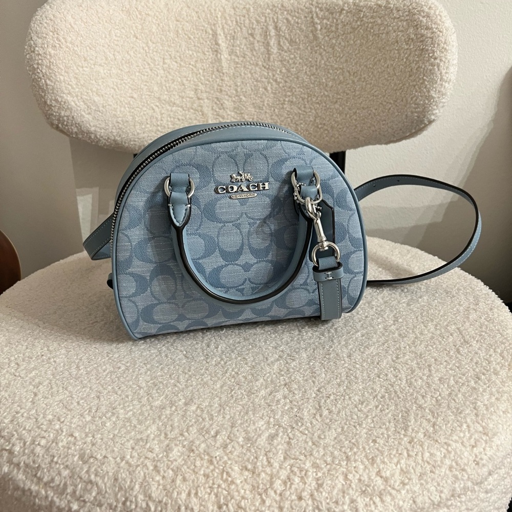 Denim coach bag , never used